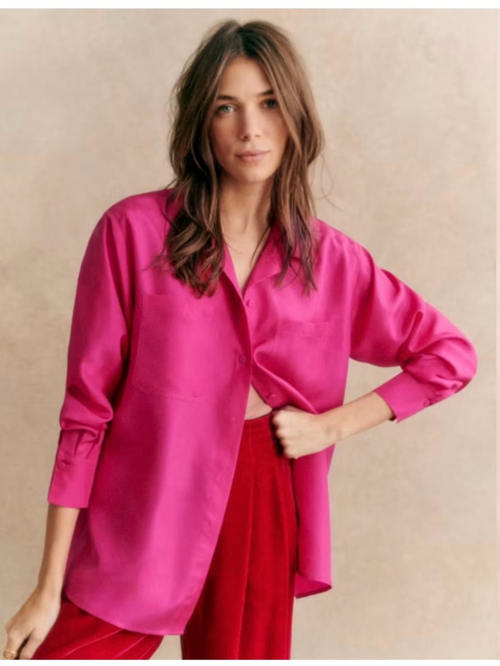 Sezane Maxence silk shirt